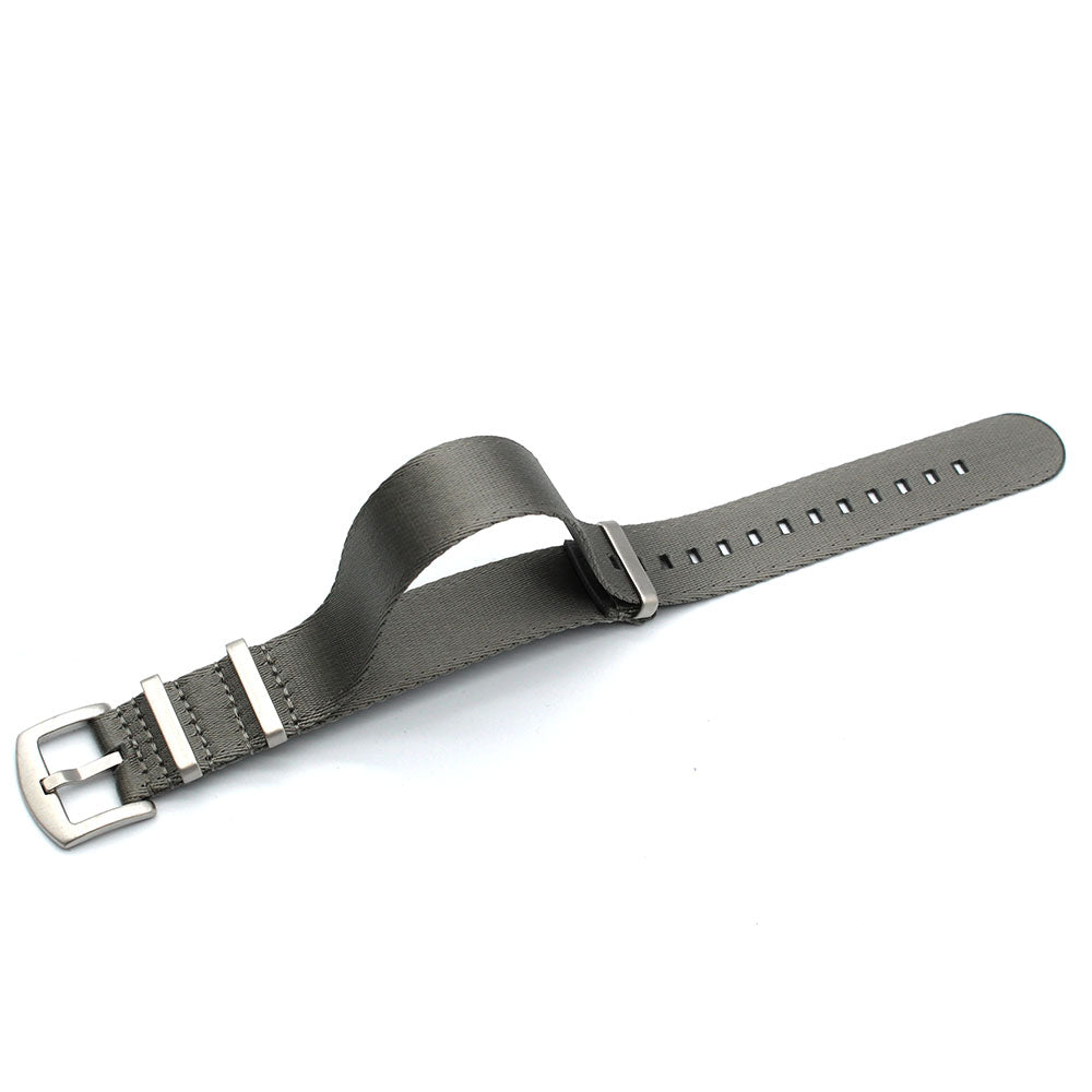 Grey Seatbelt Nylon Nato Strap 18mm 20mm 22mm