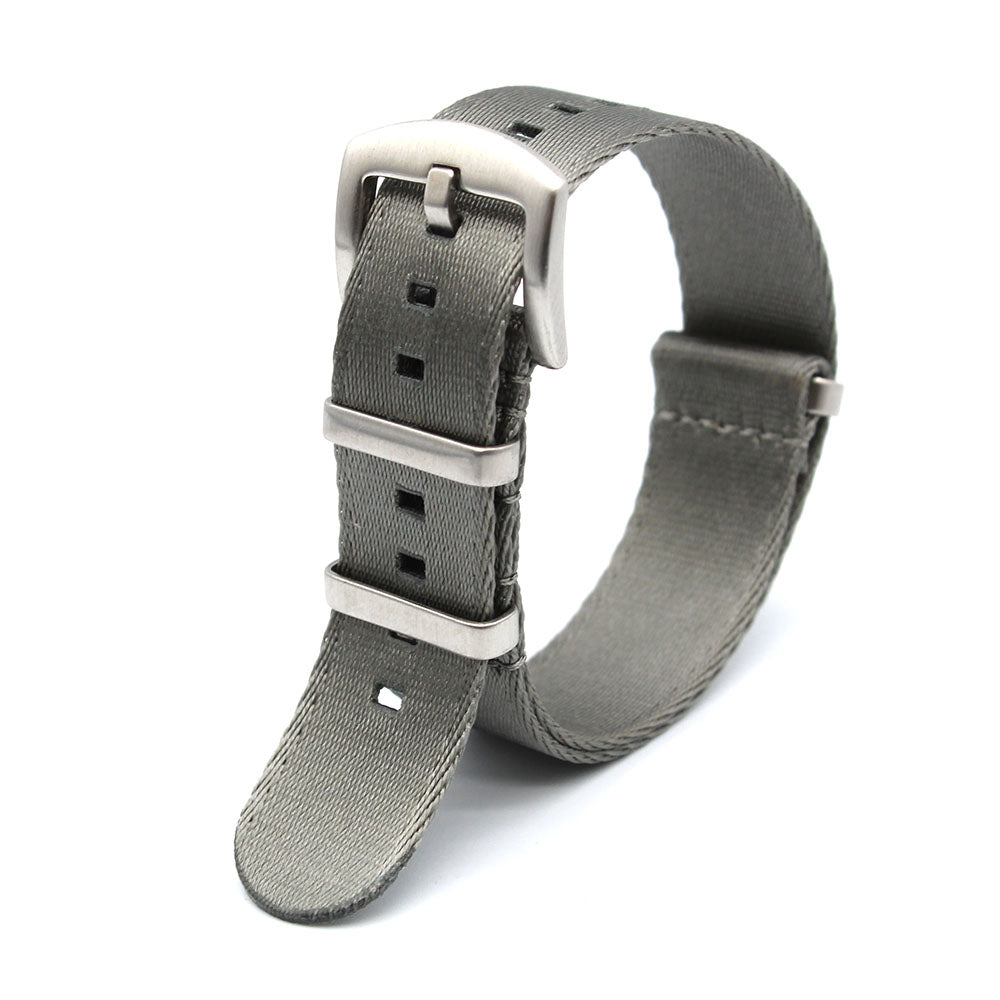 Grey Seatbelt Nylon Nato Strap 18mm 20mm 22mm